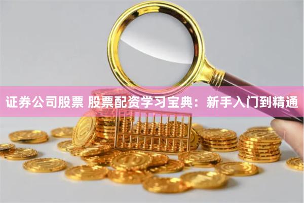 证券公司股票 股票配资学习宝典:新手入门到精通